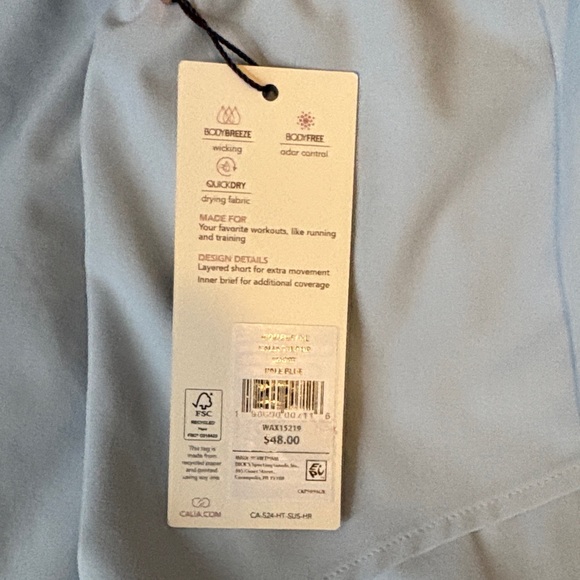 Calia High-Rise Step Up Athletic Shorts — Light Blue - Picture 2 of 7